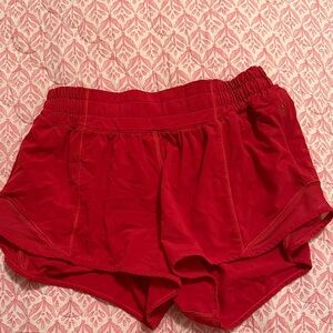 lululemon athletica Vibrant Red Athletic Shorts